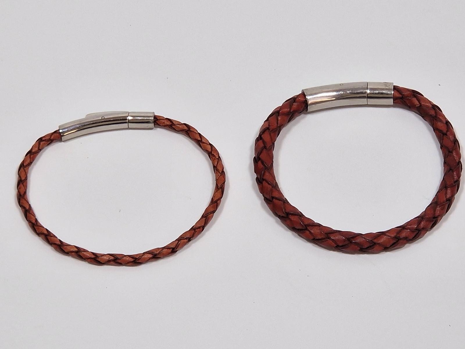 Handgemachtes Armband aus Rindsleder 3mm oder 5mm Stärke