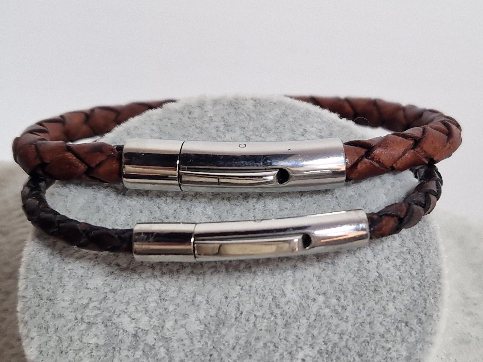 Handgemachtes Armband aus Rindsleder 3mm oder 5mm Stärke