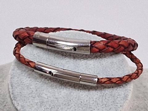 Handgemachtes Armband aus Rindsleder 3mm oder 5mm Stärke Miniatur 1
