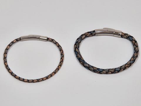 Handgemachtes Armband aus Rindsleder 3mm oder 5mm Stärke Miniatur 3
