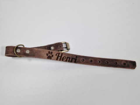 Hundehalsband aus Rindsleder Miniatur 5