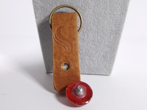 Schlüsselanhänger aus Rindsleder mit Chunk Schnecke / braun Miniatur 2